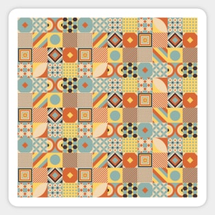 Bauhaus Azulejo geometric mosaic #6 Sticker